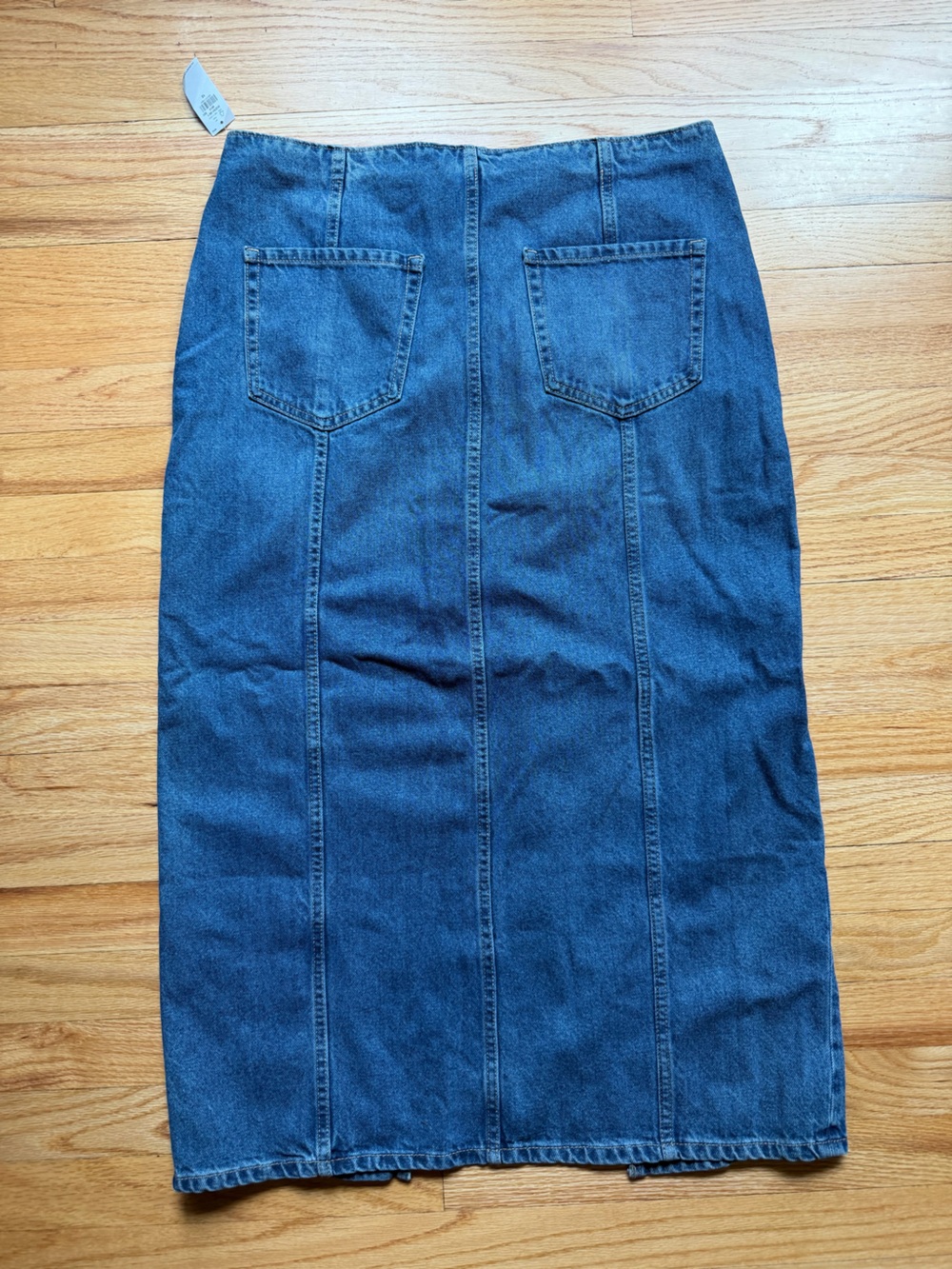 Old Navy Classic Blue Denim Midi Skirt with Front Zip NWT - Picture 6 of 6